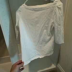 White Long Sleeve Top - great Petite top